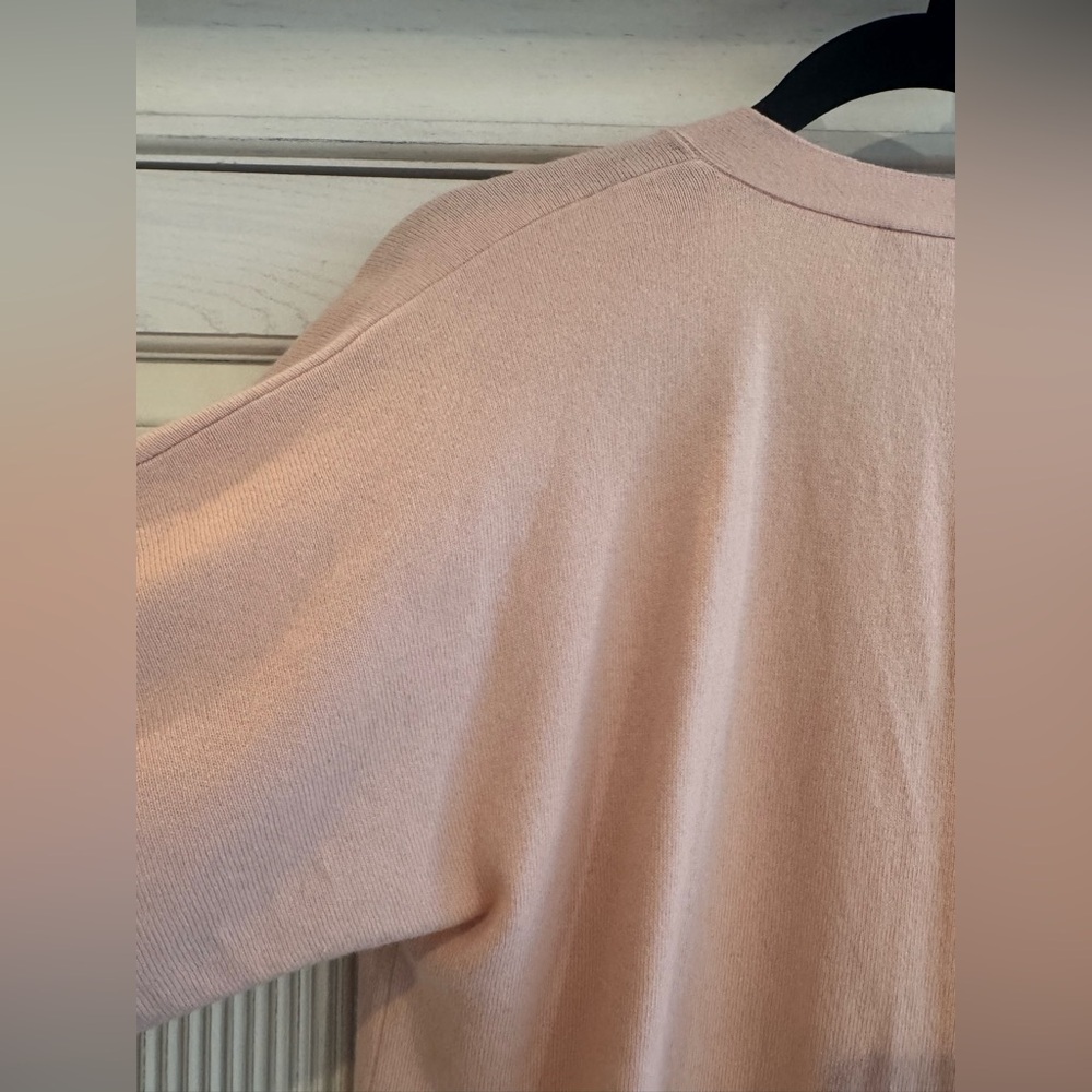 TALBOTS Womens Pink Peach Shortsleeve V-neck Cardigan, Large - Picture 12 of 14